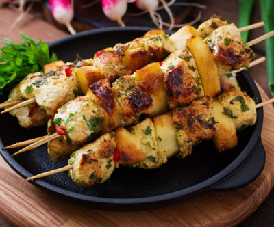 BBQ Roast Chicken Skewer